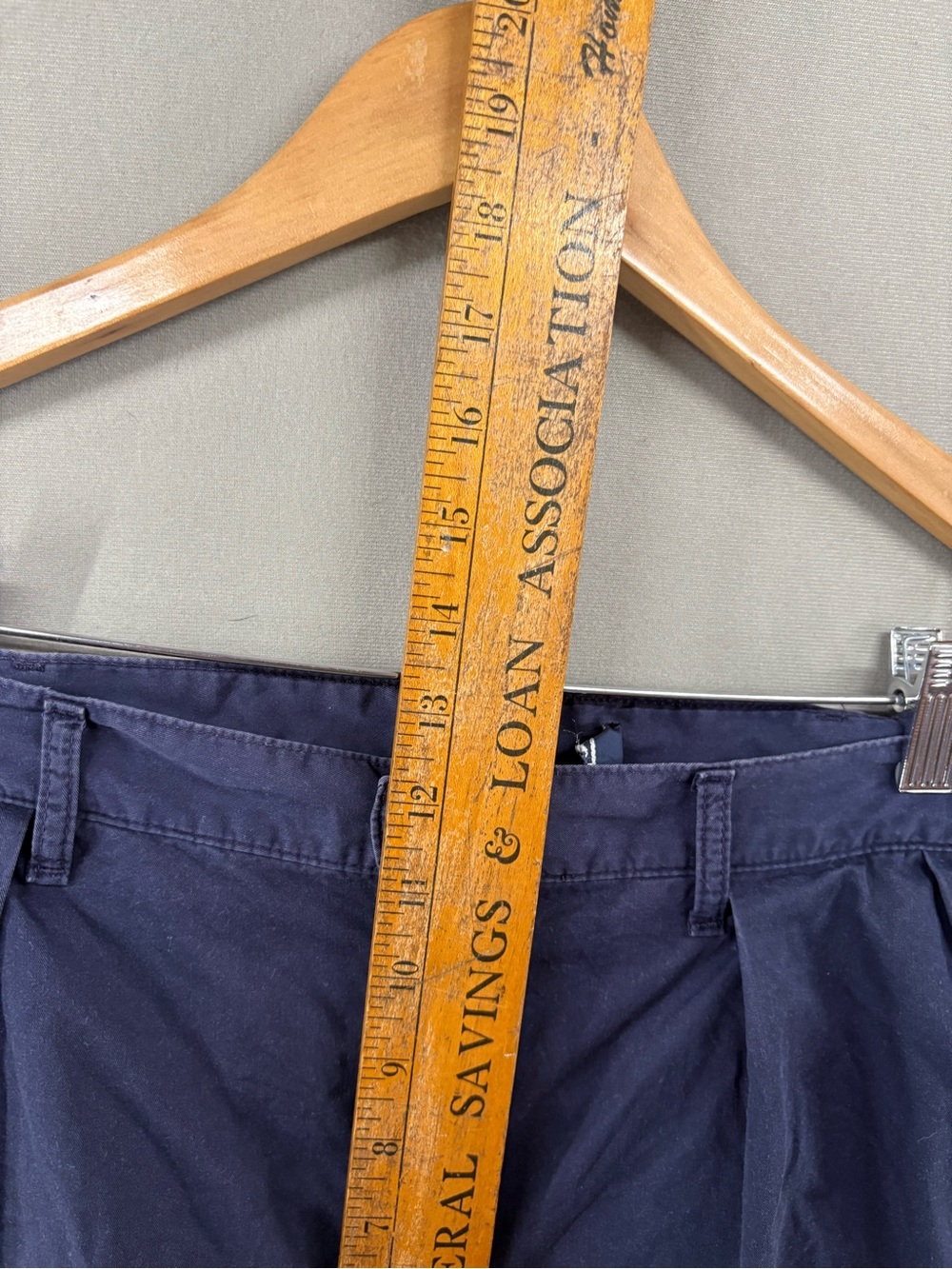 Vtg Polo Ralph Lauren Made USA ‘90 Chinos Navy Size 36/30 Retro Classic - Picture 6 of 10